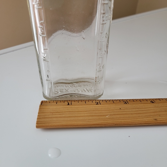 Vintage Antique Rex Oval Clear Glass Prescription Bottle with Cork Stopper - Picture 15 of 16